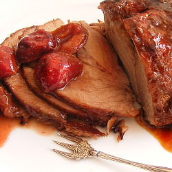 Pork Neck with Prune Relish
