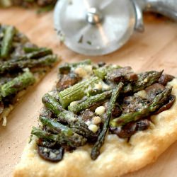Asparagus Mushroom Pizza