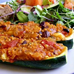 Millet-Stuffed Zucchini