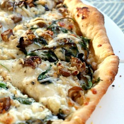 Olive, Garlic, & Rosemary Pizza