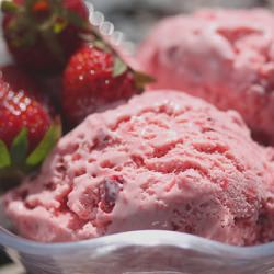 Strawberry Balsamic Ice Cream