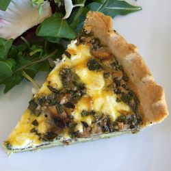 Mushroom and Goat Cheese Quiche