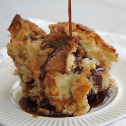 Bread Pudding with Espresso Syrup