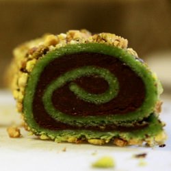 Chocolate-Pistachio Marzipan Spiral