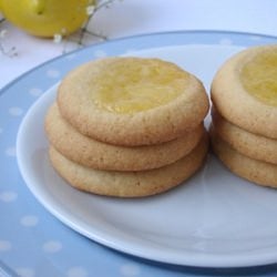 Spoon-dent Cookies with Lemon Curd