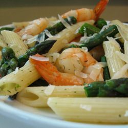 Shrimp and Asparagus in Dill Sauce