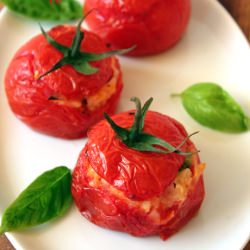 Risotto Stuffed Tomatoes