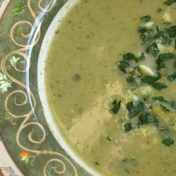 Broccoli Soup/Gremolata Garnish