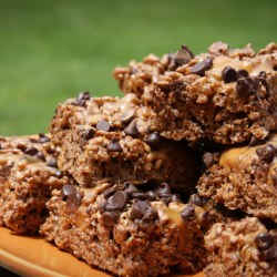 Caramel Cocoa Crispy Bars