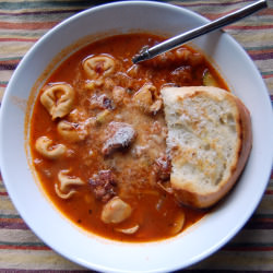 Tortellini Sausage Cannelini Soup