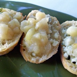 Caramelized Pear and Sage Crostini