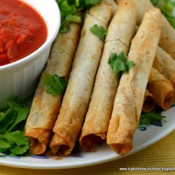 Baked Chicken Taquitos