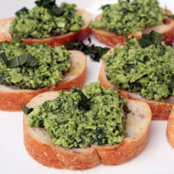 Arugula and Fava-Bean Crostini