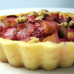 Strawberry Rhubarb Tart & Coulis