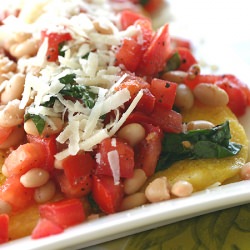 Pan-Fried Polenta with Fresh Tomato