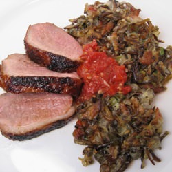 Grilled Duck with Rice Cakes