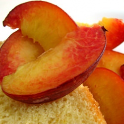 Olive Oil Sherry Cake with Peaches