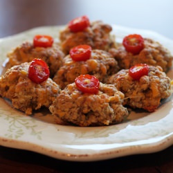 Tiny Sausage-Tomato Bites