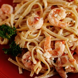 Shrimp and Feta Linguine