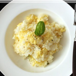 No Stir Oven Baked 3 Cheese Risotto