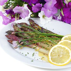 Purple Asparagus With Vinaigrette
