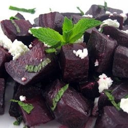 Roasted Beets, Fresh Mint & Chèvre