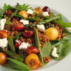 Wheatberry Cherry & Asparagus Salad