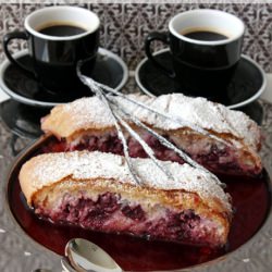 Cheese, Cherry & Coconut Strudel