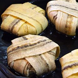 Plantain Wrapped Crab Cakes
