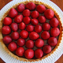 Choc Ganache & Strawberry Tart