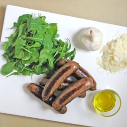 Sausages with Arugula Pesto
