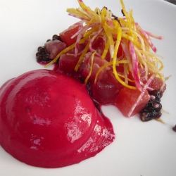 Tuna with Watermelon and Beets
