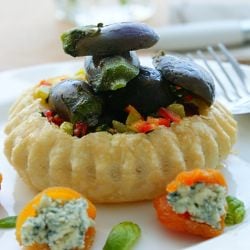 Baby Eggplants Tart