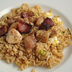 Broiled Chicken over Fried Rice