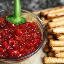 Spicy Sweet Red Bell Pepper Relish