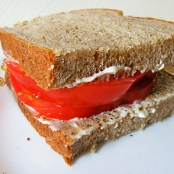 Tomato Sandwich on Homemade Bread