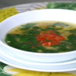 Aromatic Potato & Arugula Soup