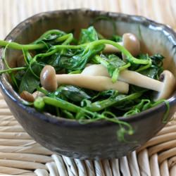 Beech Mushrooms and Peashoots