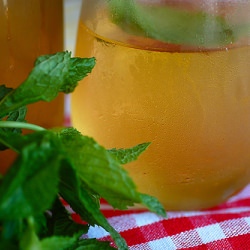 Sweet Basil and Mint Iced Tea