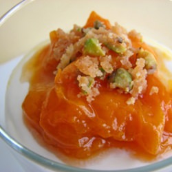 Yogurt Mousse with Apricot Compote