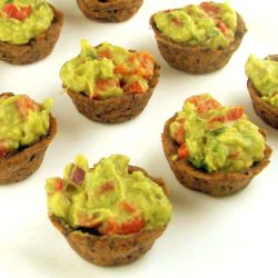 Mini Black Bean Cups with Guac