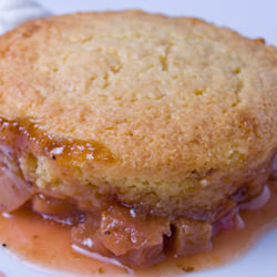 Rhubarb Cornmeal Upside-Down Cake