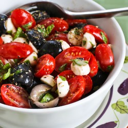 Tomato, Olive, and Mozzarella Salad