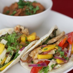Chicken Tacos with Mango Salad