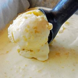 Honey-Peach Ice Cream