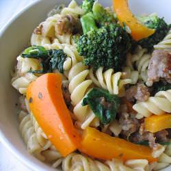 Rotini with Vegetables and Sausage