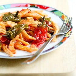 Pasta with Peppers and Provola