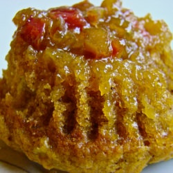 Upside-Down Rhubarb Muffins