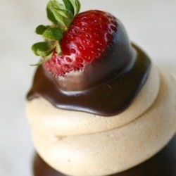 Chocolate Dipped Strawberry Cupcake