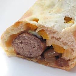 Sausage Pepper And Onion Calzone